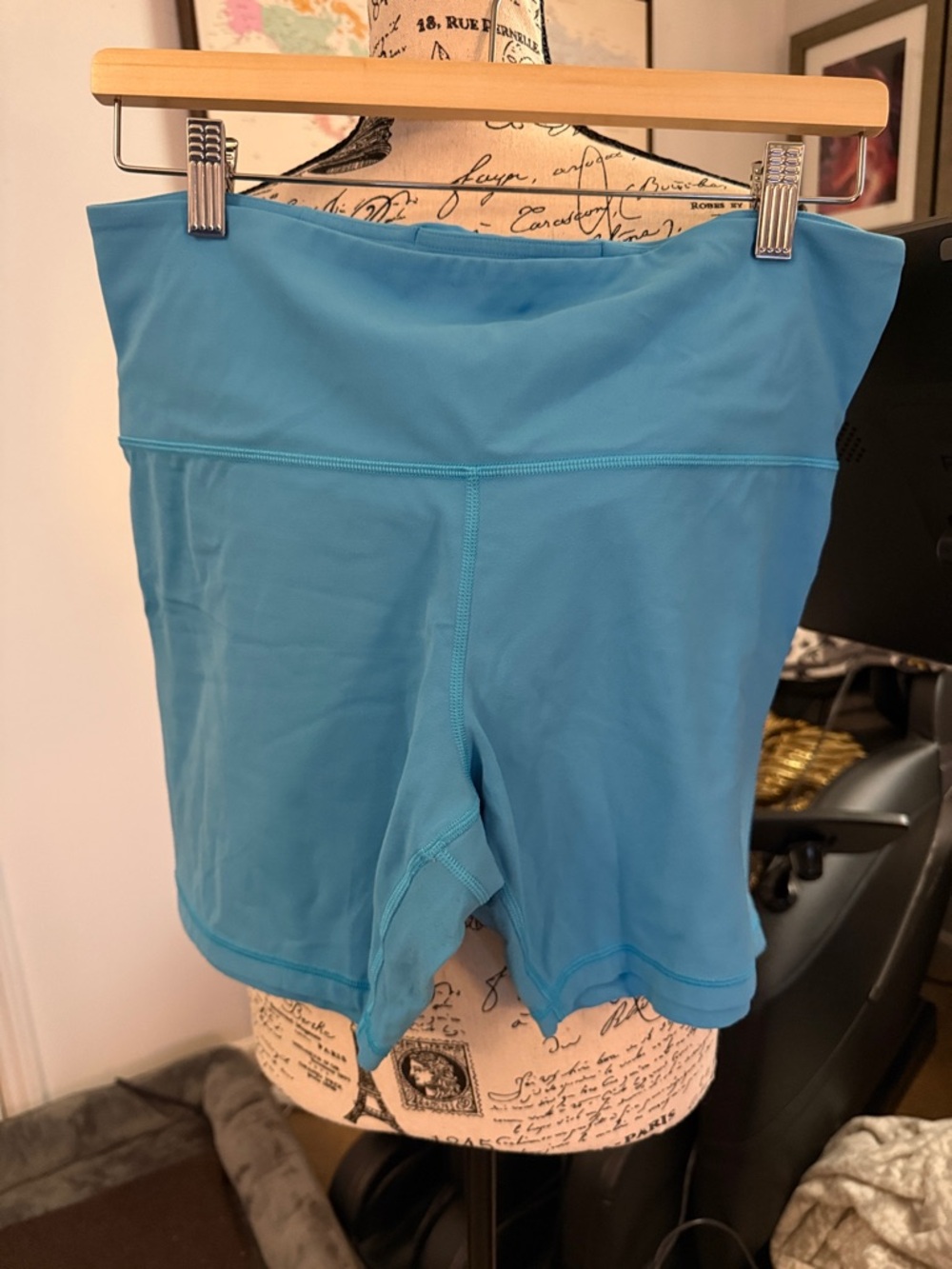 Athleta Teal High-Rise Bike Shorts